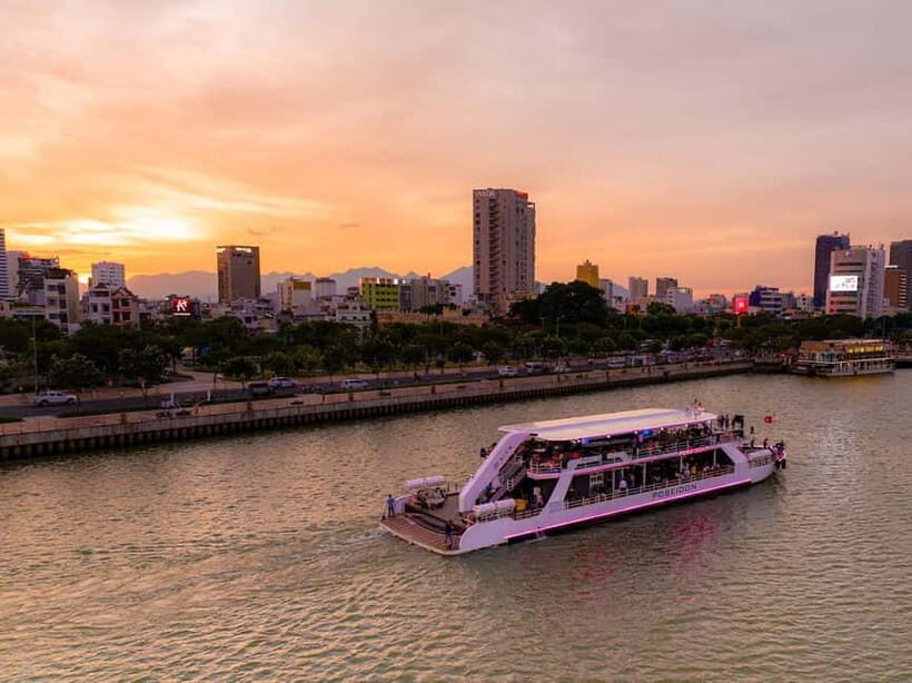 Da Nang: Experience a Magical Sunset Dinner Cruise in DN Bay - Dinner on Board: set menu, wine, and drink vibes
