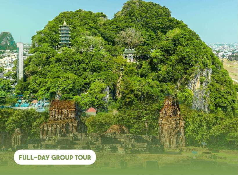 Da Nang: Full-day Mystical My Son and Marble Mountains Tour - Marble Mountains (Ngu Hanh Son): five elements, caves, and stone-step rewards