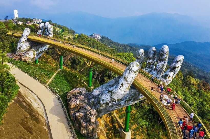 Da Nang: Golden Bridge, My Son Sanctuary, Marble Mountains - Stop 3: Golden Bridge at Ba Na Hills, 1,414 meters in the clouds
