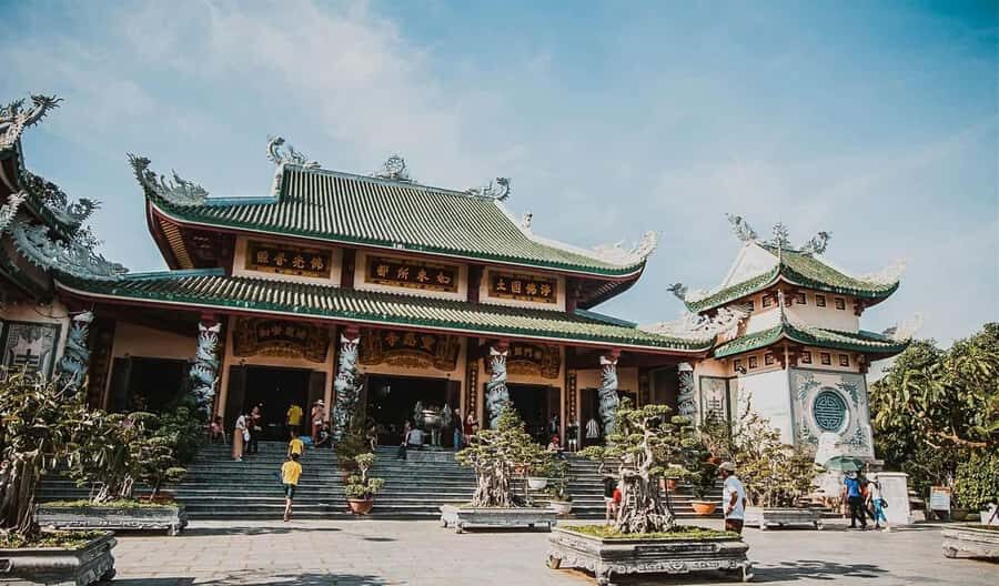Da Nang : Marble Mountains, Monkey Mountain, and Am Phu Cave - Monkey Mountain’s Lady Buddha and the bonsai garden: the calm contrast