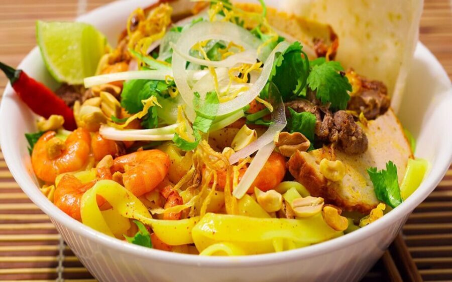 Da Nang: Private City Tour by Scooter with Ao dai Lady Rider - Mi Quang bowl after the ride: how the food finishes the story