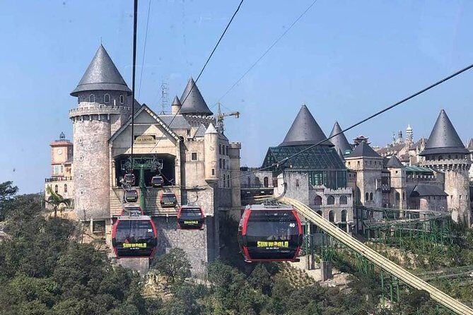 DaNang Fullday Tour-GOLDEN BRIDGE-MARBLE MOUNTAIN-MONKEY MOUNTAIN - Ba Na Hills SunWorld: cool air at 1,487m, plus the cable-car decision
