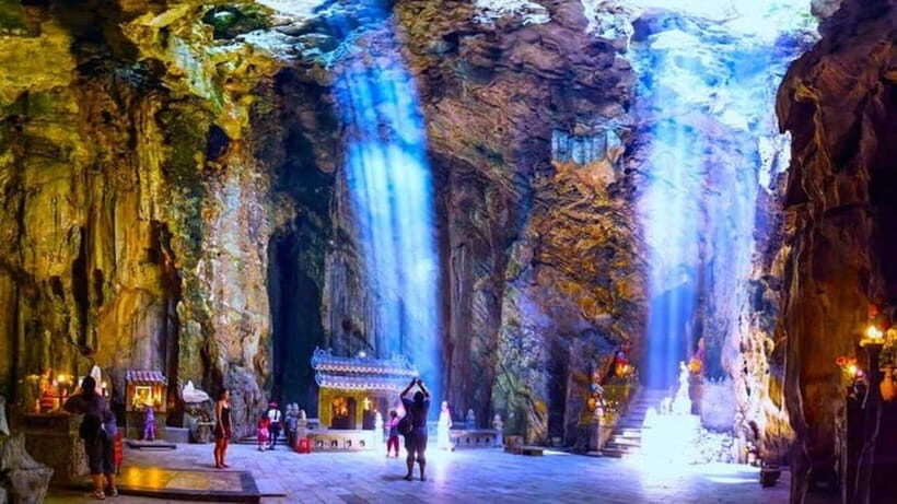DaNang/HA: Lady Buddha, Marble Mountain & Am Phu Caves Tour - From hotel pick-up to the Son Tra start: the day moves fast