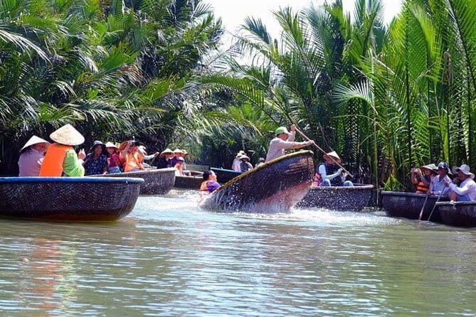 Explore Hoi An Ancient Town and Coconut Village with Dinner - The Old Town walk: Phuc Kien, Tan Ky, Japanese Covered Bridge, and the market