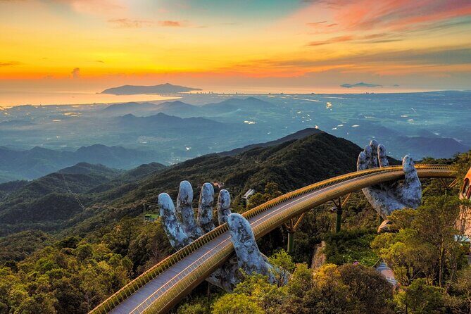 Golden Bridge -Ba Na Hills including buffet lunch ,Cable car 2 way From Da Nang - Golden Bridge, Hands, Gardens, and Linh Ung Pagoda