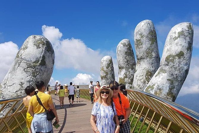 Golden Bridge-Marble Mountain-Hoi An City -Boat Ride-Night Market - Cable car and climbing train: the part that sets the tone for the whole day