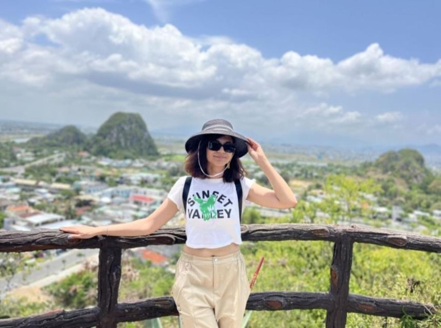 Hoi An: Marble Mountains & Monkey Mountain -Am Phu Cave Tour - Linh Ung pagoda on Monkey Mountain: the Lady Buddha payoff