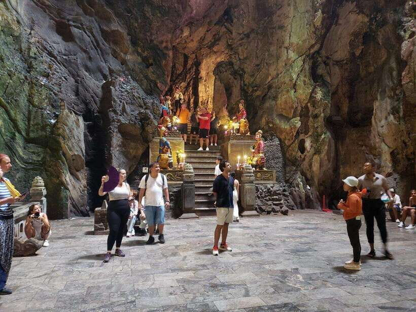 Marble Moutains, Monkey Islands, and Hell Cave Luxury Tour - Marble Mountains: limestone peaks, caves, pagodas, and a stair check
